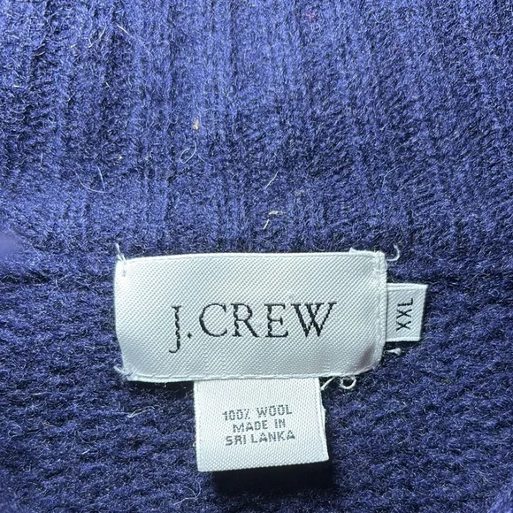 J. Crew Navy and Gray Ribbed Zip-Up Sweater - Picture 2 of 6